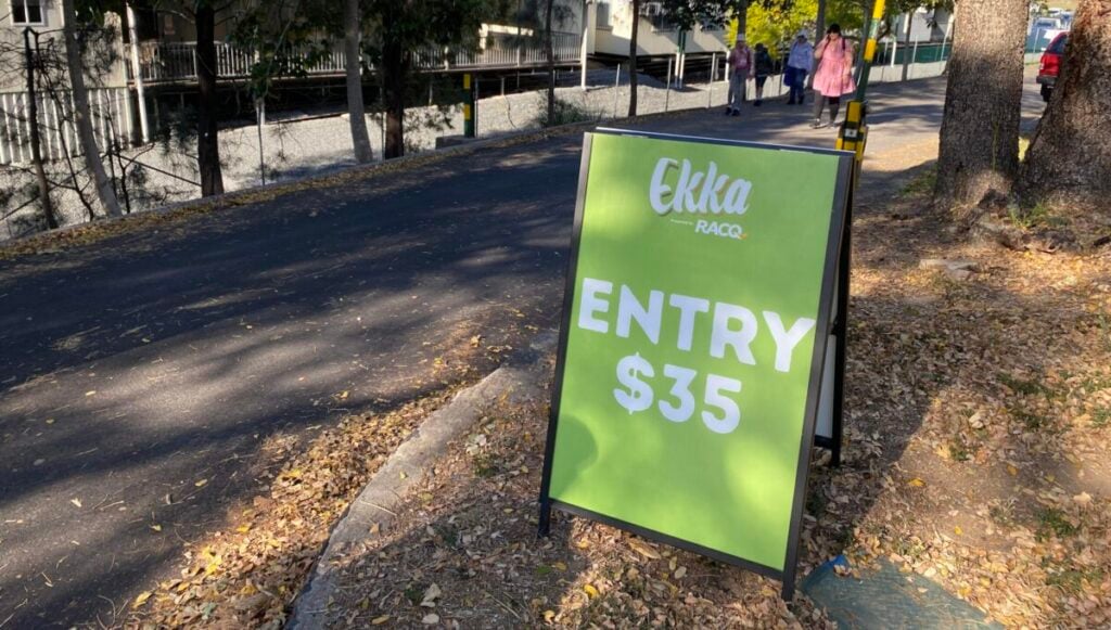 Ekka parking entry